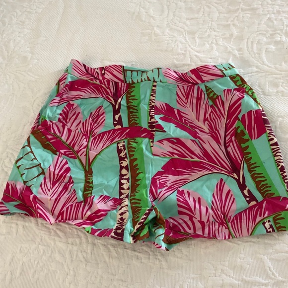 Tibi Tropical Print Flat Front Shorts - Picture 2 of 3